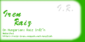 iren raiz business card